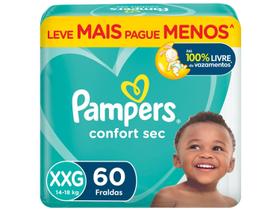 Fralda Descartável Pampers Confort Sec Giga XXG Com 60 Unidades