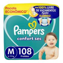 Fralda Descartável Pampers Confort Sec M 108 Unidades Fralda Descartável Pampers Confort Sec M 108 Unidades