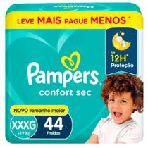 Fralda Descartável Pampers Confort Sec Super XXXG 44 Unidades
