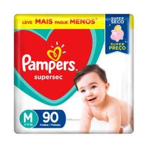 Fralda Descartável Pampers Supersec Jumbo M 90 Tiras