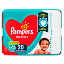 Fralda Descartável Pampers Supersec Pacotão XXG 20 Unidades