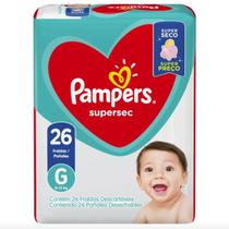 Fralda Descartável Pampers Supersec Revenda Tamanho G Com 26