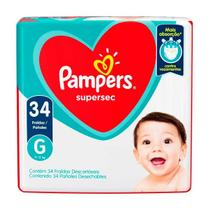 Fralda Descartável Pampers Supersec Tamanho G 34 unidades