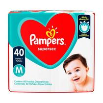 Fralda Descartável Pampers Supersec Tamanho M 40 unidades