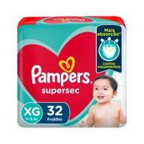 Fralda Descartável Pampers Supersec Xg 32 Unidades