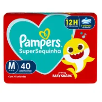 Fralda Descartável Pampers Supersequinha Mega M 40 Unidades