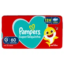 Fralda Descartável Pampers Supersequinha Super G 60 Unidades