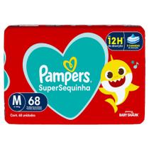 Fralda Descartável Pampers Supersequinha Super M 68 Unidades