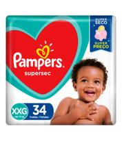Fralda descartável pampers xxg 34 unidades