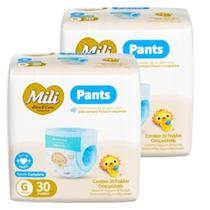 Fralda Descartavel Pants Love & Care Premium Tam g 9 a 14kg Cintura 360o 2 Pacotes Mili Fralda Descartavel Pants Love & Care Premium Tam g 9 a 14kg Cintura 360o 2 Pacotes Mili
