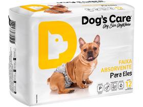 Fralda Descartável para Cachorro Macho P - Dogs Care Para Eles 12 Unidades
