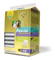 Fralda descartavel para cães femea M 12 UNIDADES