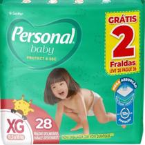 Fralda Descartável Personal Baby Protect e Sec XG 11,5 a 15kg Leve 28 Pague 26 Unidades Fralda Descartável Personal Baby Protect e Sec XG 11,5 a 15kg Leve 28 Pague 26 Unidades