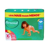 Fralda Descartavel Personal Giga 1 Pacote Tamanho XG Com 66 Unidades Cada 11,5 a 15 kg