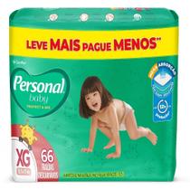 Fralda Descartável Personal Giga Tamanho XG - 4 Embalagem com 66 Unidades - Total de 264 Tiras