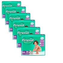 Fralda Descartável Personal Soft & Protect Mega Super Extra Grande 6 Pacotes com 30 Tiras