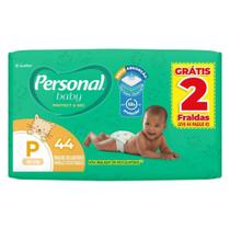 Fralda Descartável Personal Soft & Protect Tamanho P - 9 Pacotes com 44 Fraldas - Total 396 Tiras