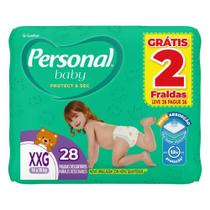 Fralda Descartável Personal Soft & Protect Tamanho XXG - 9 Pacotes com 28 Fraldas - Total 252 Tiras