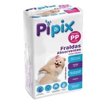 Fralda Descartável Pipix Para Cães Fêmeas PP com 6 Unidades Fralda Descartável Pipix Para Cães Fêmeas PP com 6 Unidades
