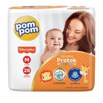 Fralda Descartavel Pompom Derma Protek Jumbo M C/28 Fralda Descartavel Pompom Derma Protek Jumbo M C/28