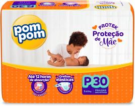 Fralda descartavel pompom derma protek jumbo p c/30 un Fralda descartavel pompom derma protek jumbo p c/30 un