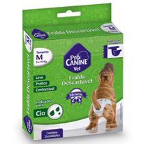 Fralda Descartável PróCanine M Para Cães com 3 und Fralda Descartável PróCanine M Para Cães com 3 und