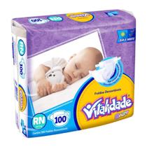 Fralda Descartavel RN 100 unidades Vitalidade Baby