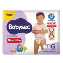 Fralda Descartável Shortinho Babysec Premium Tamanho G 48 Unidades Fralda Descartável Shortinho Babysec Premium Tamanho G 48 Unidades