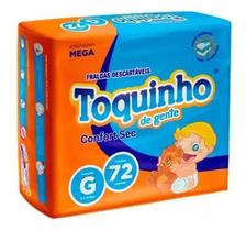 Fralda descartável toquinho confort mega g c/72 de 9 á 12,5kg Fralda descartável toquinho confort mega g c/72 de 9 á 12,5kg