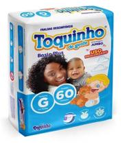 Fralda Descartável Toquinho de Gente Basic Plus Tamanho G - 60 Tiras Fralda Descartável Toquinho de Gente Basic Plus Tamanho G - 60 Tiras