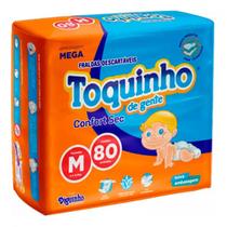 Fralda Descartável Toquinho De Gente Confort Sec Super - M 80 fraldas por pacote Fralda Descartável Toquinho De Gente Confort Sec Super - M 80 fraldas por pacote