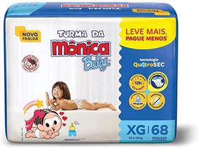 Fralda descartável turma da Monica baby giga xg 68 - turma da mônica