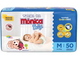 Fralda Descartável Turma da Mônica Baby Mega M 50 Unidades