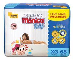 Fralda Descartável Turma Da Mônica Baby Xg Com 68 Un