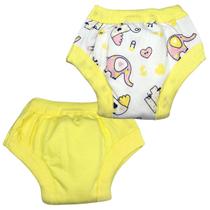 Fralda Desfralde Treinamento Absorvente Elefante Amarelo 2un