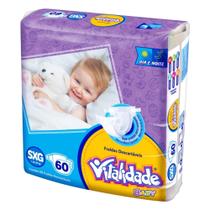 Fralda Destartável Pacotão Vitalidade Baby Hiper - Tamanho XXG - 60 Unidades