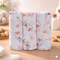 Fralda estampada bebe com bainha de tecido 100% algodão camada dupla kit enxoval macia maternidade menina menino presente chá Fralda estampada bebe com bainha de tecido 100% algodão camada dupla kit enxoval macia maternidade menina menino presente chá