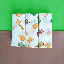 Fralda estampada bebe com bainha de tecido 100% algodão camada dupla kit enxoval macia maternidade menina menino presente chá