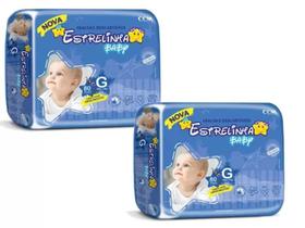 Fralda Estrelinha Baby Hiper 2 Pacotes Tamanho G Com 80 Unidades Cada Fralda Estrelinha Baby Hiper 2 Pacotes Tamanho G Com 80 Unidades Cada