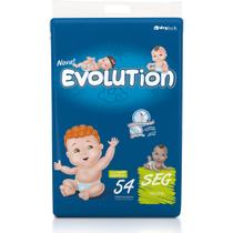 Fralda Evolution Econômico Seg Pacote Super Descartável com 54 Unidades