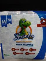 Fralda Ferinha Baby M 70 fraldas pacote mega