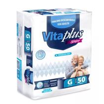 Fralda Geriátrica Adulto Descartável Unissex Pacotão Vita PLUS 50 Unidades Tamanho M G