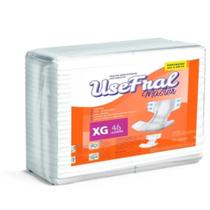 Fralda Geriátrica Adulto Descartável Unissex Usefral Master Hiper Tamanho XG Com 46 Unidades