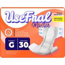 Fralda Geriátrica Adulto Descartável Unissex Usefral Master Mega Tamanho G 30 Unidades