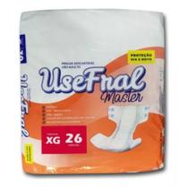 Fralda Geriátrica Adulto Descartável Unissex Usefral Master Mega Tamanho XG 26 Unidades
