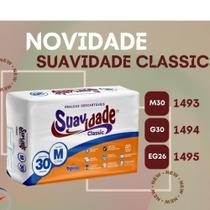 Fralda geriátrica adulto Suavidade Classic tamanho M com 30 unidades