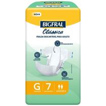 Fralda Geriátrica Bigfral Clássica Tamanho G com 7 Unidades
