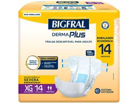 Fralda Geriátrica Bigfral Derma Plus Econômica - XG 14 Unidades