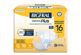 Fralda geriatrica bigfral derma plus g c/16