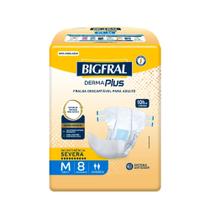 Fralda Geriátrica Bigfral Derma Plus M com 8un